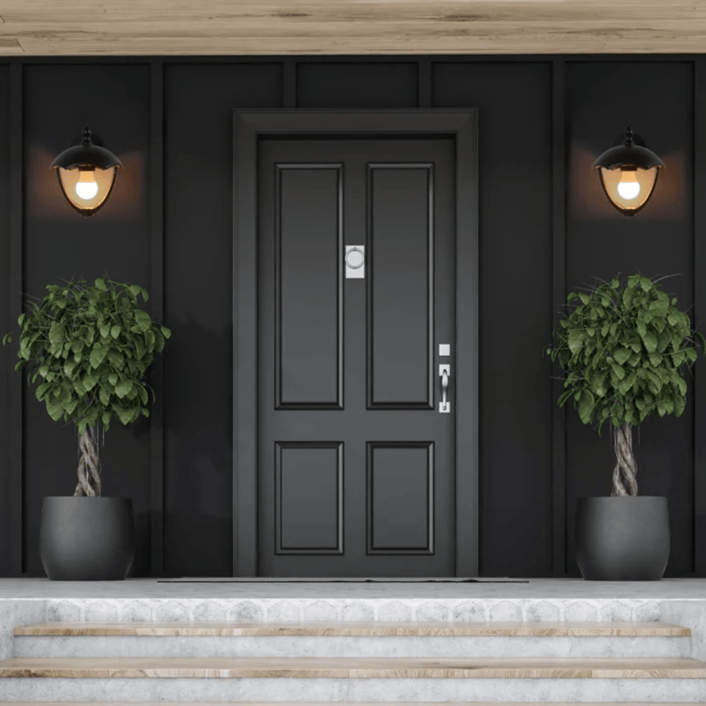 TKLD Wall & Sconce Lights Megan Black E27 Outdoor Downwards Lantern Wall Light - 40W