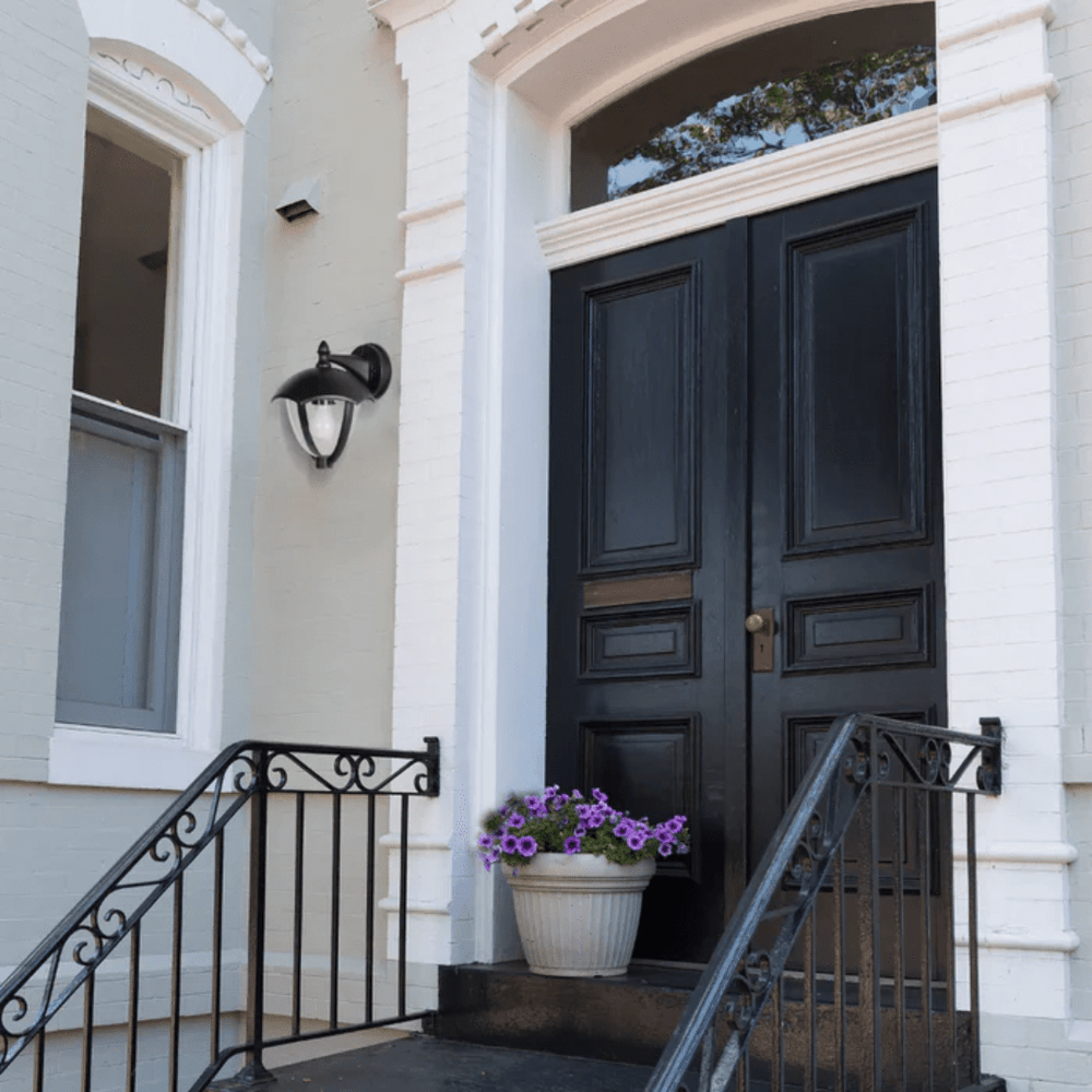 TKLD Wall & Sconce Lights Megan Black E27 Outdoor Downwards Lantern Wall Light - 40W