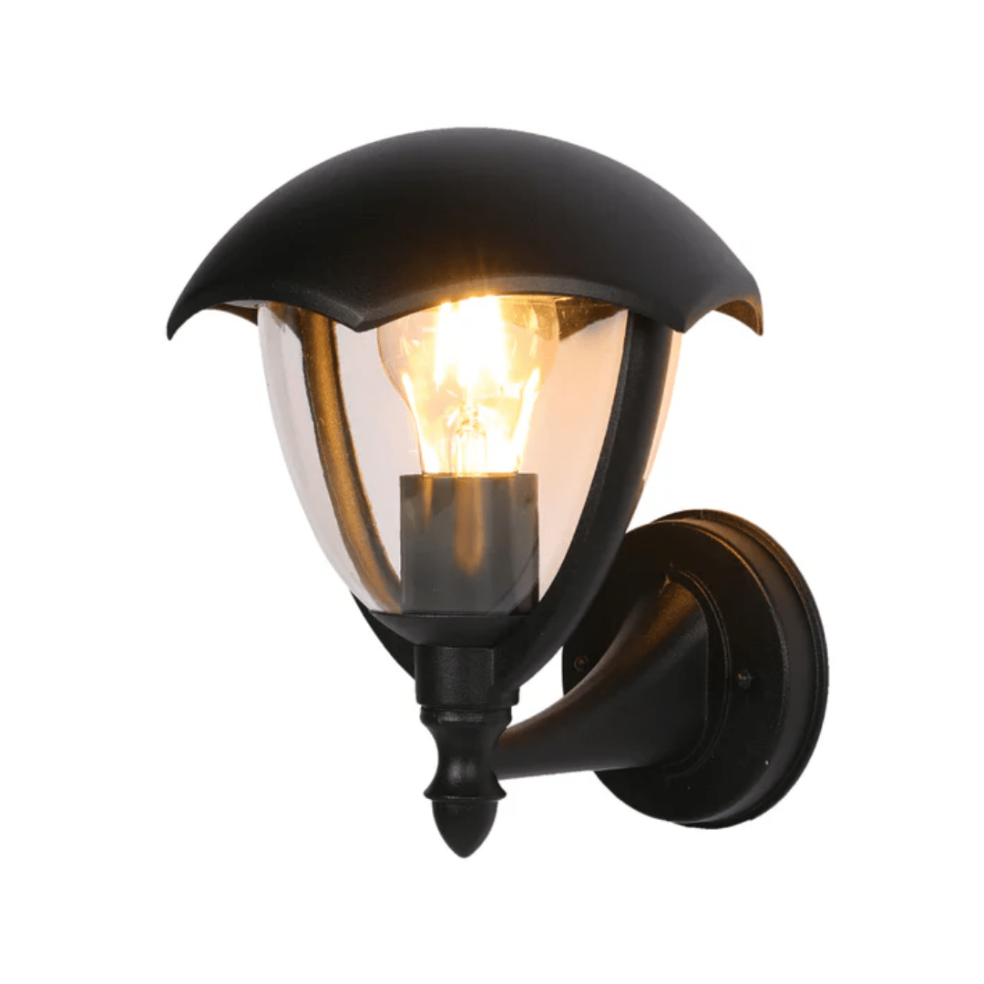 TKLD Wall & Sconce Lights Megan Black E27 Outdoor Upwards Lantern Wall Light - 40W