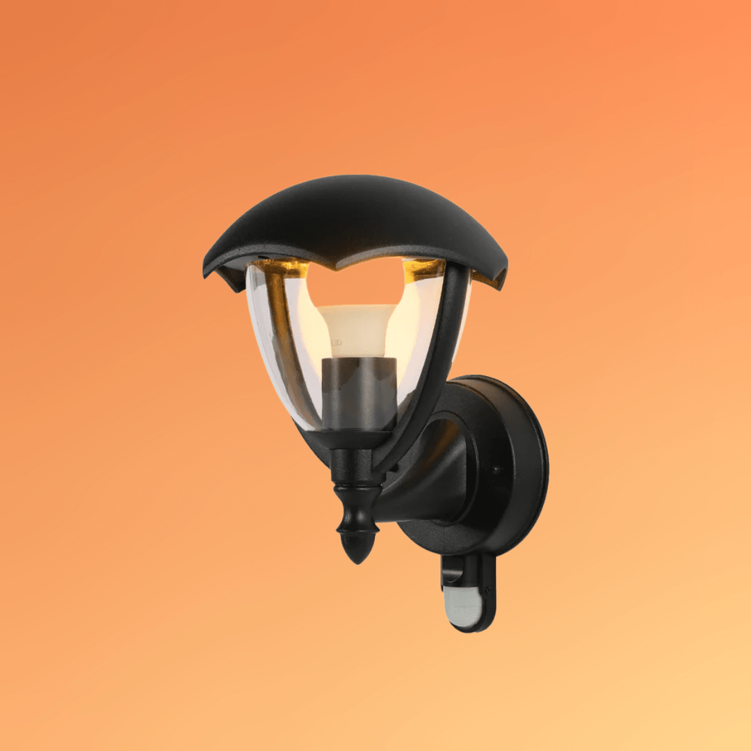 TKLD Wall & Sconce Lights Megan Black E27 Outdoor Upwards Lantern Wall Light - 40W