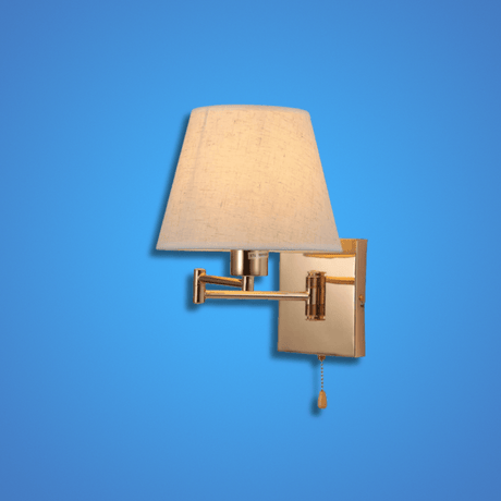 TKLD Wall & Sconce Lights Metal Swing Arm Frustum Flaxen Gold Body Wall Light with Pull Down Switch