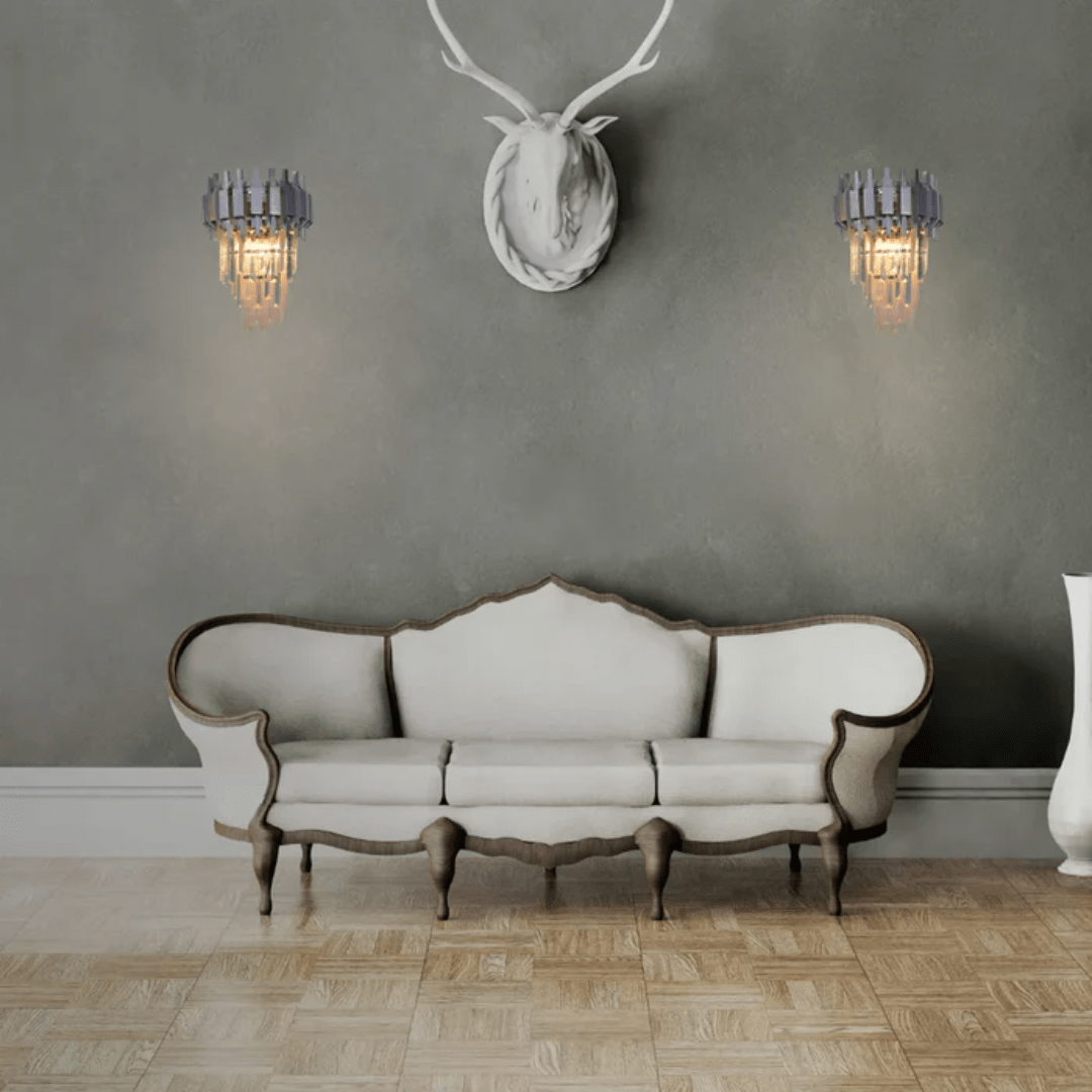 TKLD Wall & Sconce Lights Metropolitan Square Beam Design 3 Tiered Crystal Wall Sconce Light - 40W