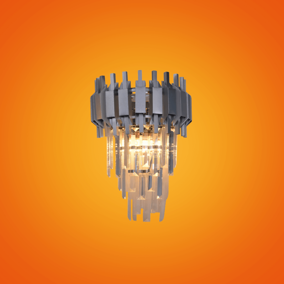 TKLD Wall & Sconce Lights Metropolitan Square Beam Design 3 Tiered Crystal Wall Sconce Light - 40W