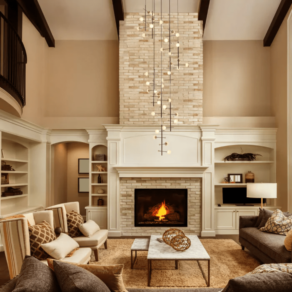 TKLD Pendant & Chandeliers Modern 10 Pendant Round Spacious Chandelier Ceiling Light Gold