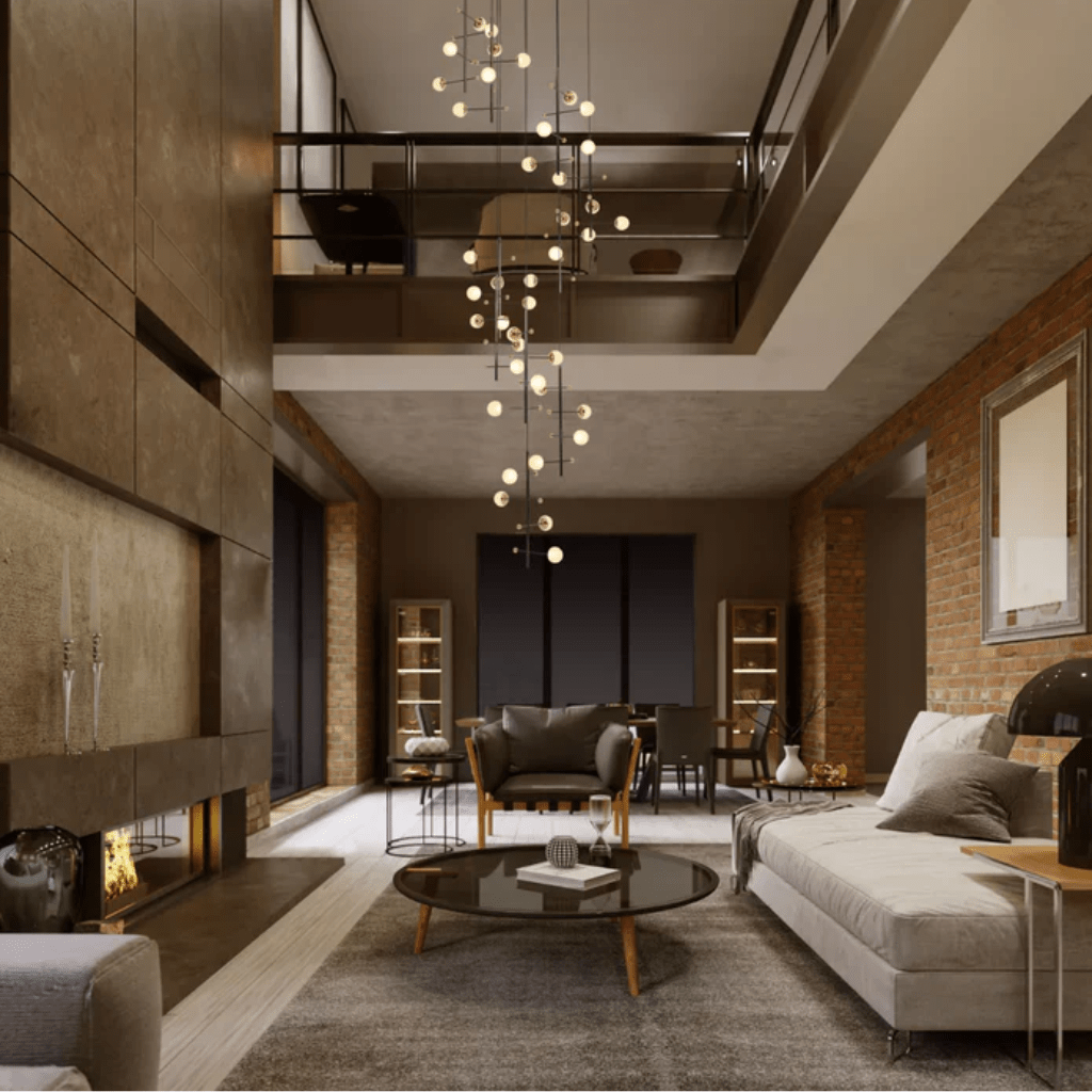 TKLD Pendant & Chandeliers Modern 10 Pendant Round Spacious Chandelier Ceiling Light Gold