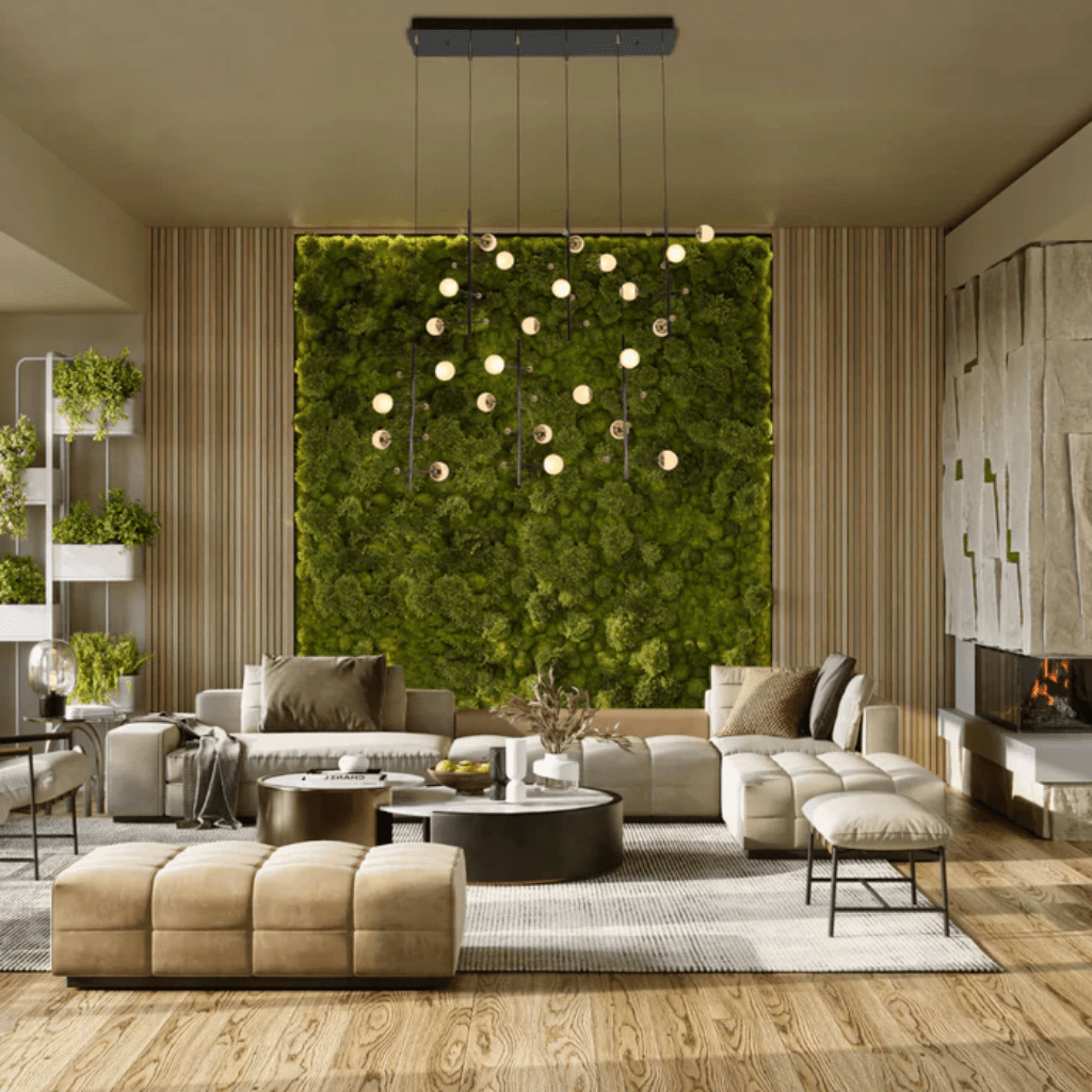 TKLD Pendant & Chandeliers Modern 6 pendant Rectangle Spacious Gold Chandelier Ceiling Light