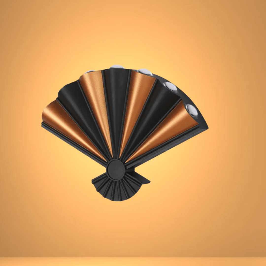 TKLD Wall & Sconce Lights Modern Black Folding Fan 8 way LED Wall Light - 8W