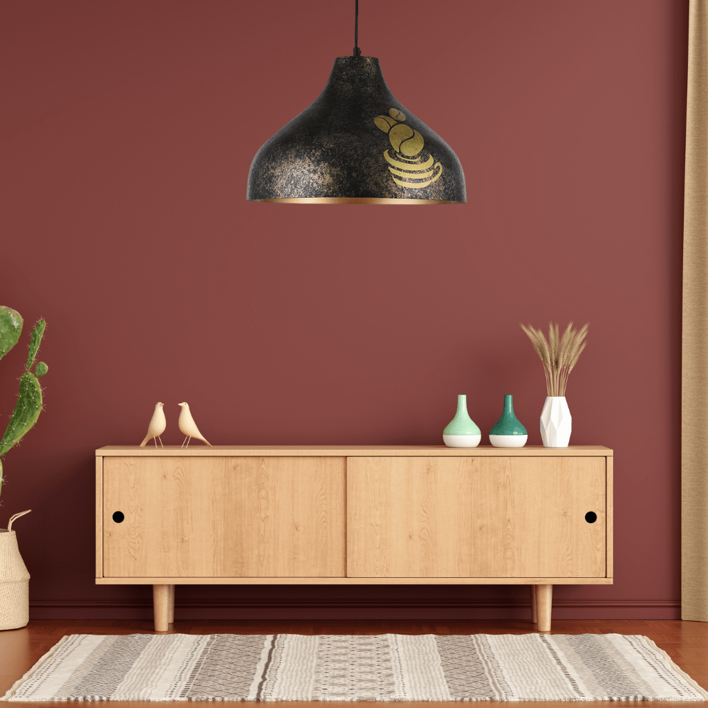 TKLD Pendant & Chandeliers Modern Black & Gold Hanging Light - 150-18200