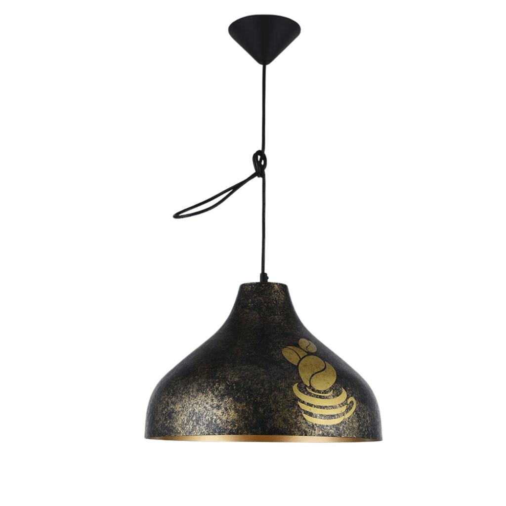 TKLD Pendant & Chandeliers Modern Black & Gold Hanging Light - 150-18200