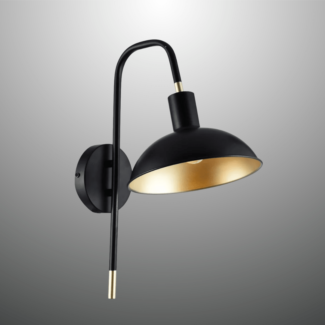 TKLD Pendant & Chandeliers Modern Black Metal Dome Sunflower Wall Light - MB75196A-1