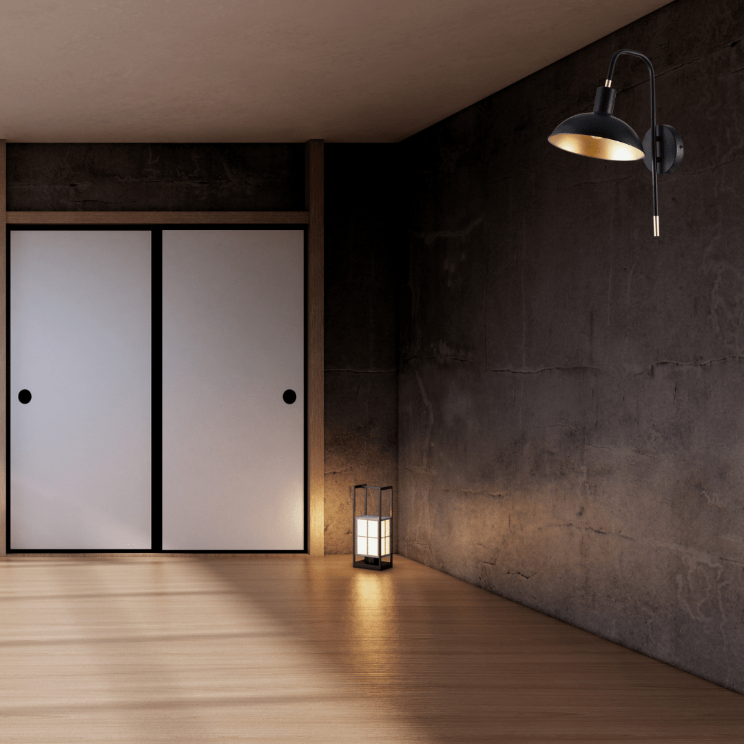 TKLD Pendant & Chandeliers Modern Black Metal Dome Sunflower Wall Light - MB75196A-1