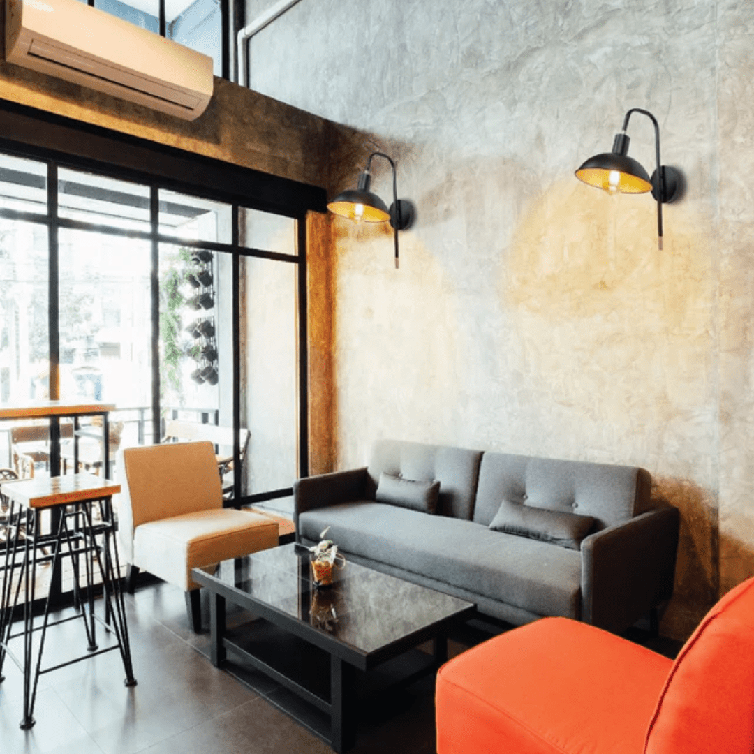 TKLD Pendant & Chandeliers Modern Black Metal Dome Sunflower Wall Light - MB75196A-1