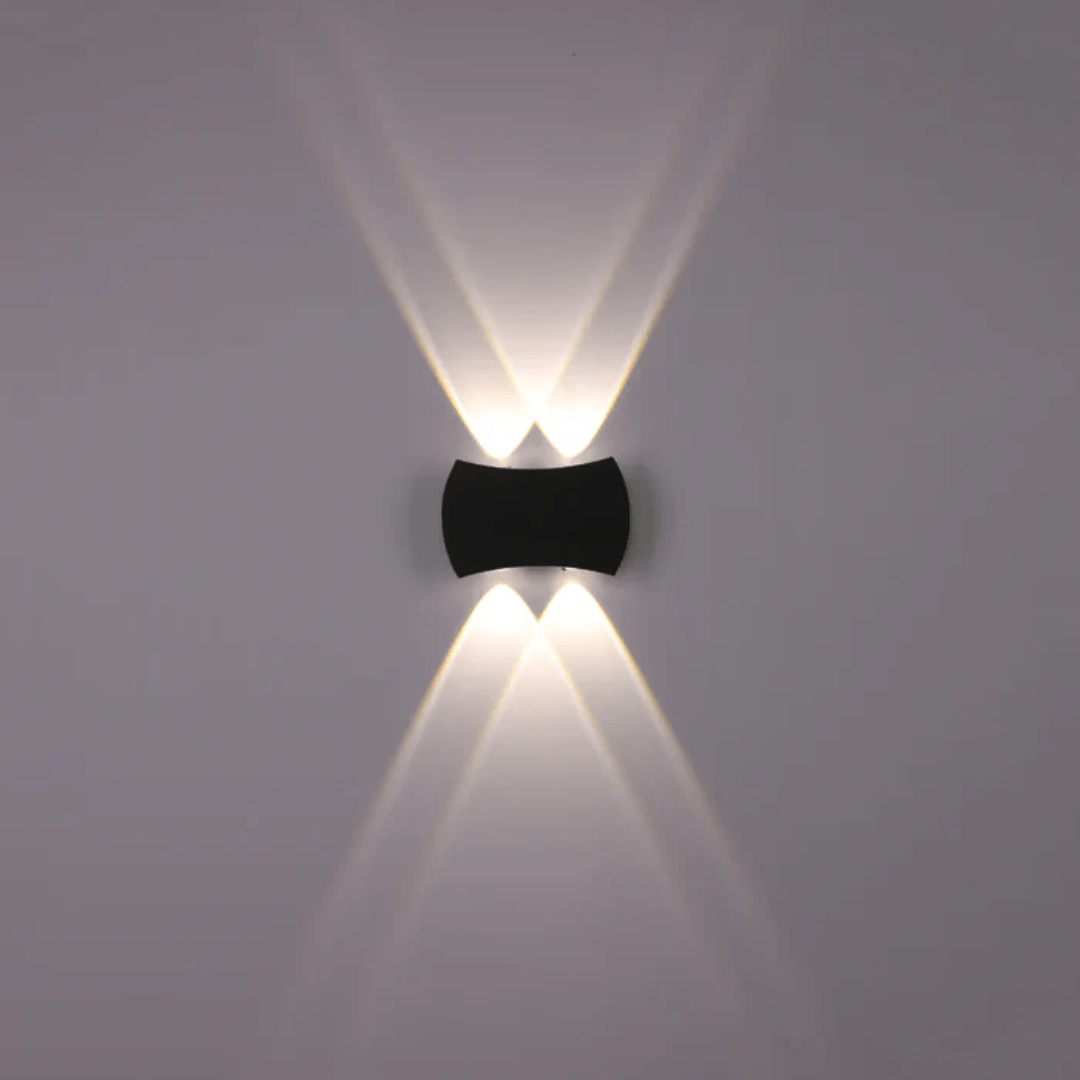 TKLD Pendant & Chandeliers Modern Black Outdoor 4000K LED Wall Light - 6 Lamp