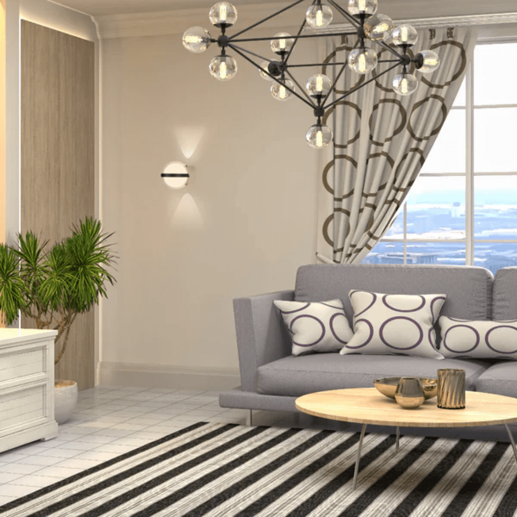 TKLD Wall & Sconce Lights Modern Black Triple-source Up Down Decorative and Ball 4000K LED Wall Light - 12W