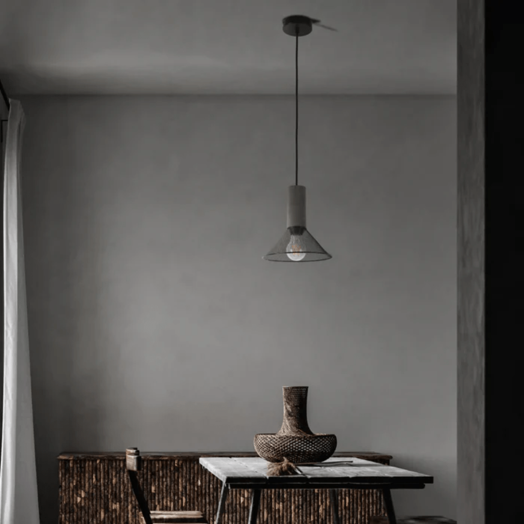 TKLD Pendant & Chandeliers Modern Conical Shape Concrete Textured Pendant Light - 40W