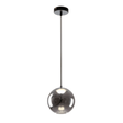 TKLD Pendant & Chandeliers Modern Contemporary Small Globe Smoky Glass Pendant Ceiling Light with Built-in LED