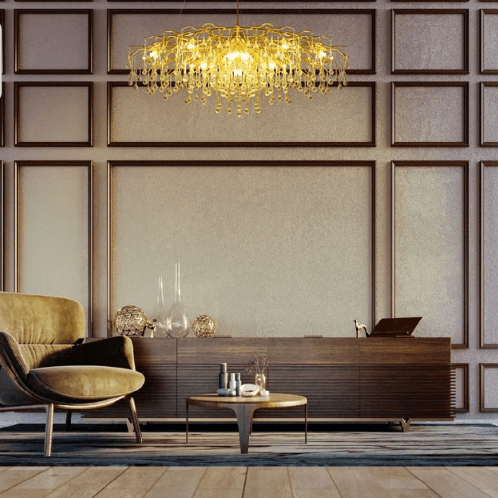 TKLD Pendant & Chandeliers Modern Crystal Glass Droplet Teardrop Chandelier Ceiling Light 13xG9 1200mm