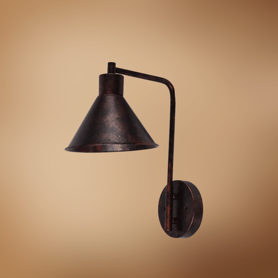 TKLD Pendant & Chandeliers Modern Curved Red Bronze 40W Corner Wall Light