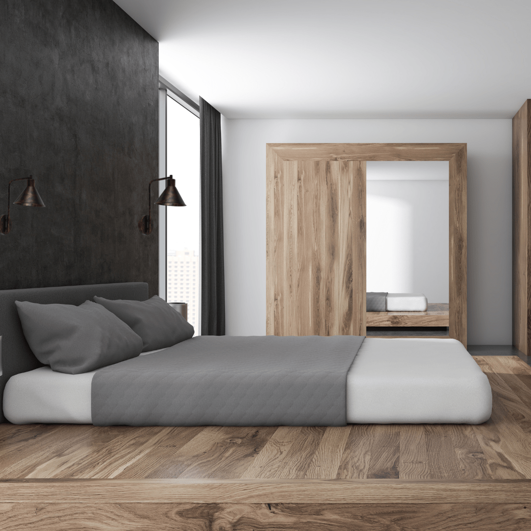 TKLD Pendant & Chandeliers Modern Curved Red Bronze 40W Corner Wall Light