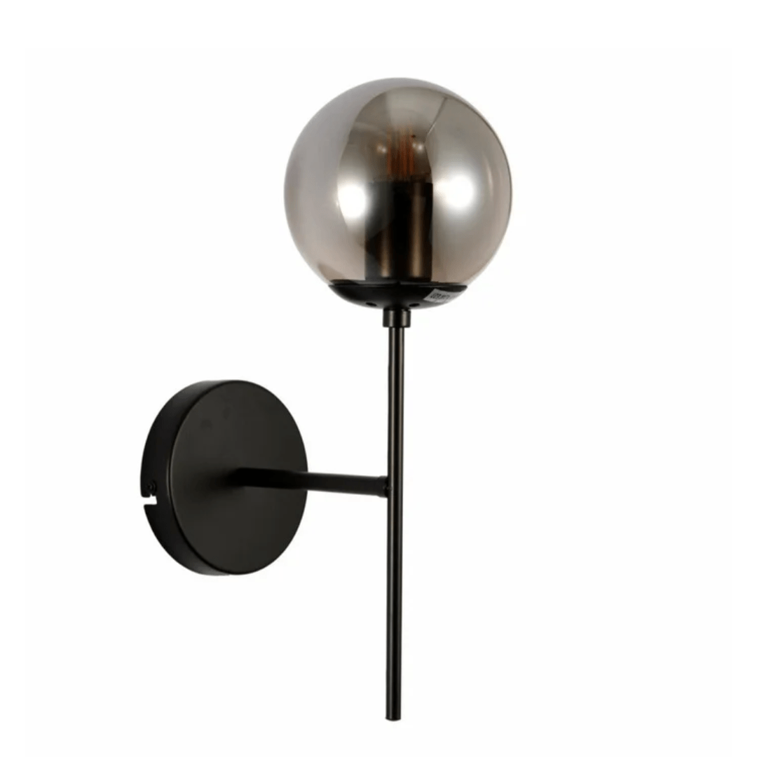 TKLD Pendant & Chandeliers Modern Globe Smoky Black Wall Light Sconce