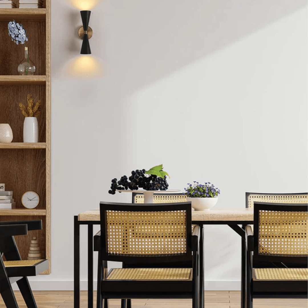 TKLD Pendant & Chandeliers Modern Gold Aluminium Metal Body Black Cone Wall Light