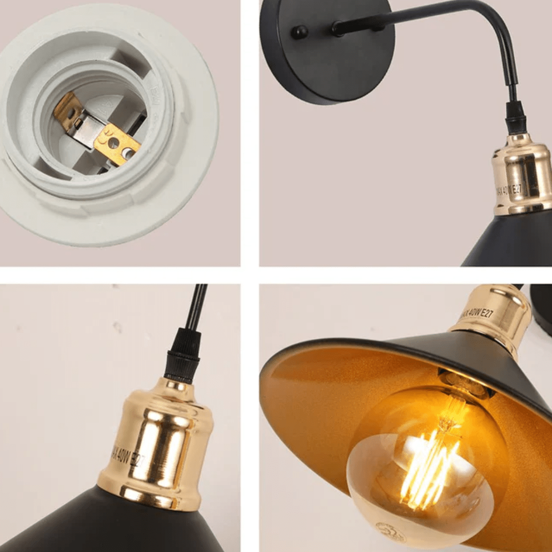 TKLD Wall & Sconce Lights Modern Metal Funnel Suspended Wall Light
