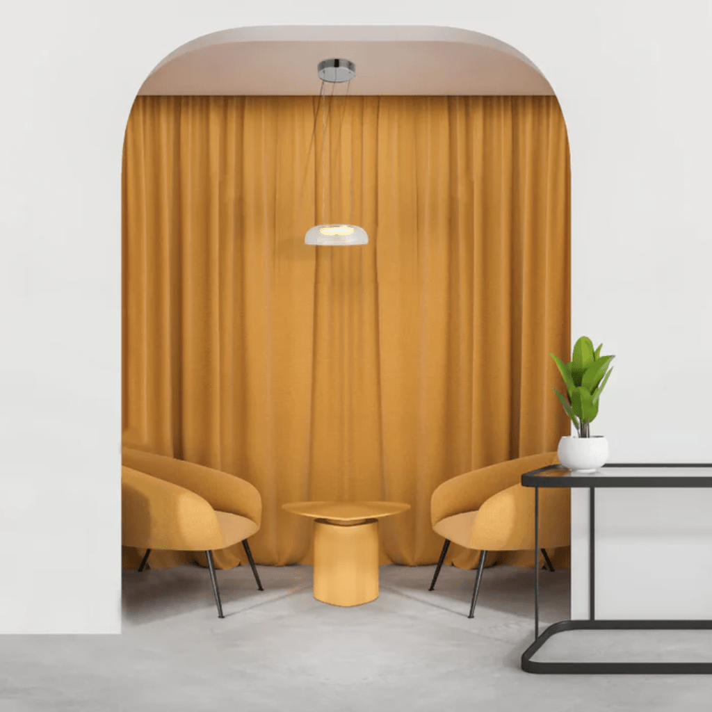 TKLD Pendant & Chandeliers Modern Minimalist Clifton Glass Pendant Light Chrome CCT Changeable D280 6W