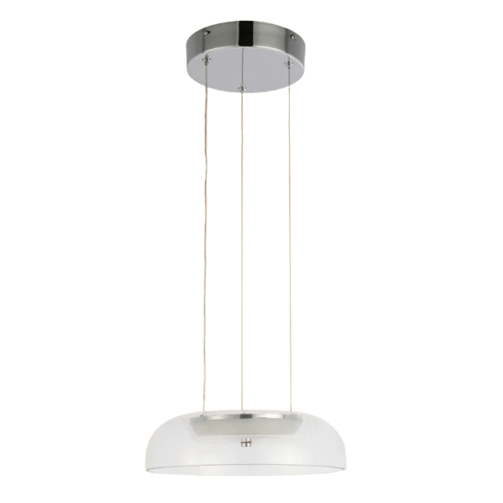 TKLD Pendant & Chandeliers Modern Minimalist Clifton Glass Pendant Light Chrome CCT Changeable D280 6W
