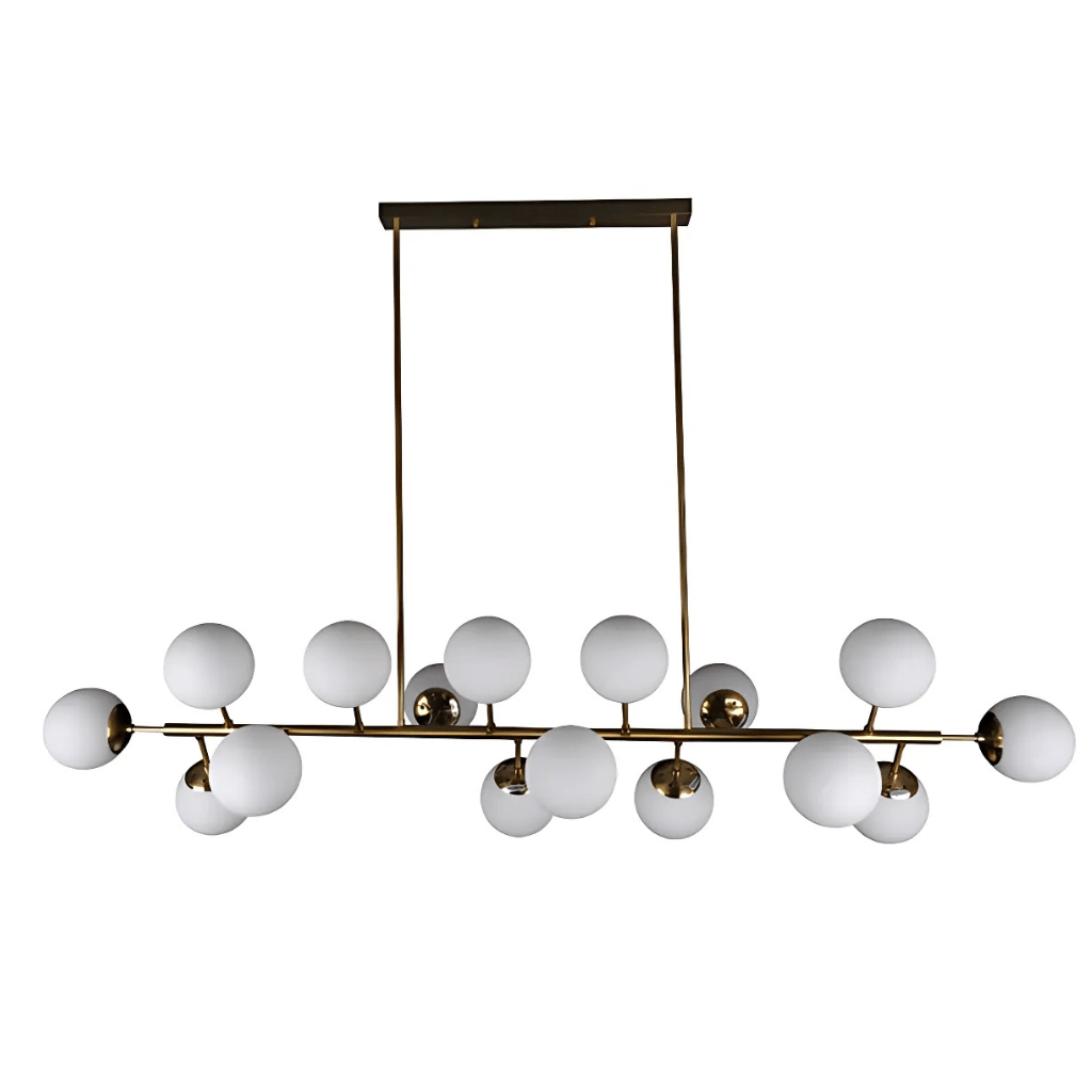 TKLD Pendant & Chandeliers Modern Molecule Style Opal Gold Metal Island Chandelier Ceiling Light - 16 Globes