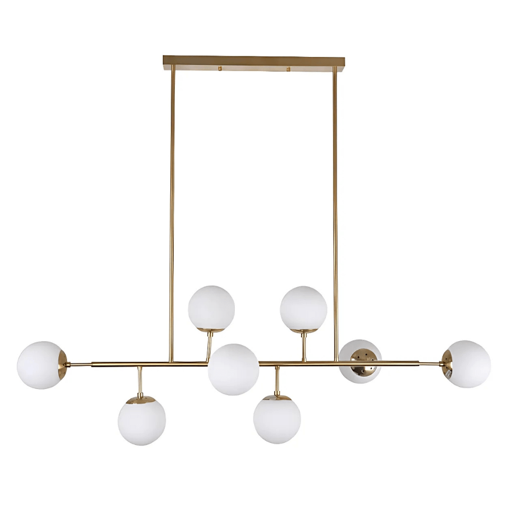 TKLD Pendant & Chandeliers Modern Molecule Style Opal Gold Metal Island Chandelier Ceiling Light - 8 Globes