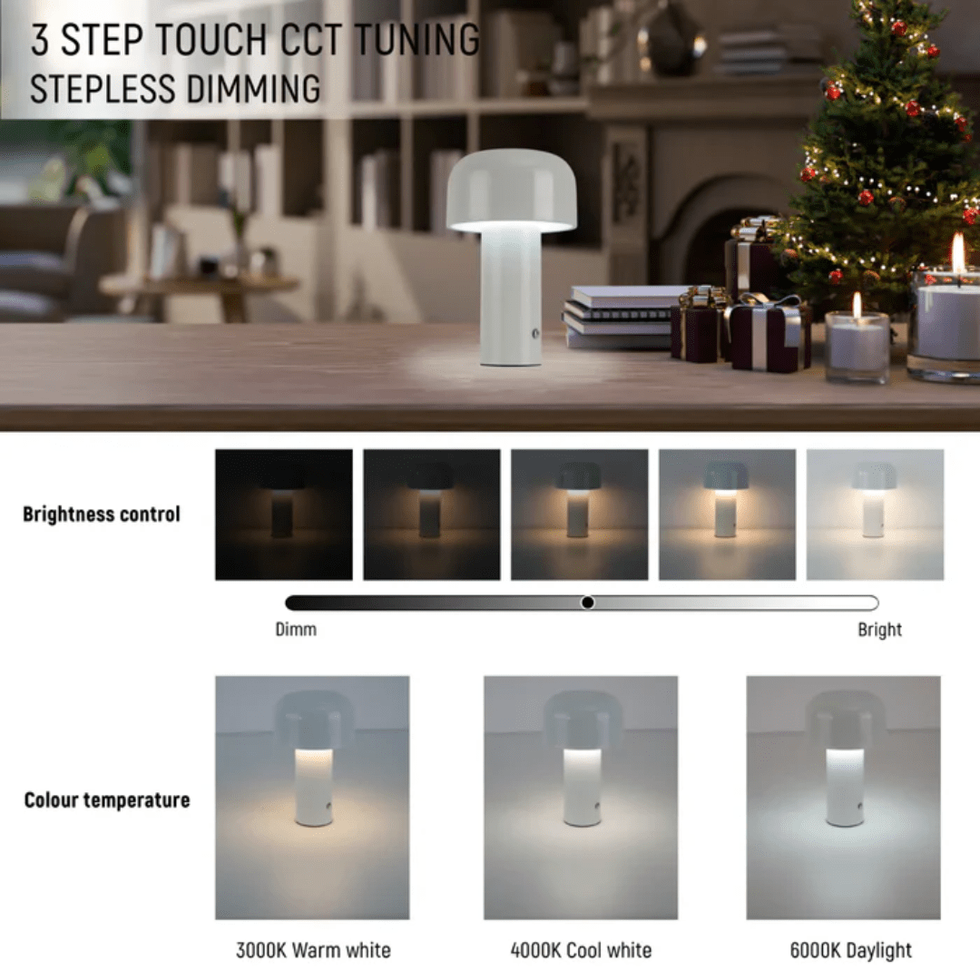 TKLD Table & Floor Lamps Modern Mushroom Rechargeable LED Table Lamp - 1.5W