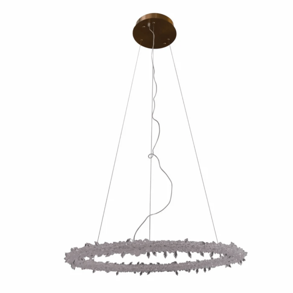 TKLD Pendant & Chandeliers Modern Quartz Round Chandelier Ceiling Light with Built-in LED 150W