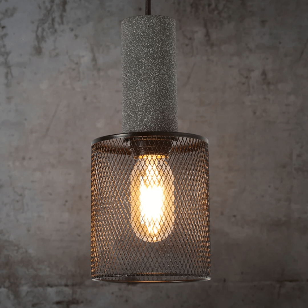TKLD Pendant & Chandeliers Modern Short Cylinder Shape Concrete Textured Pendant Light - 40W