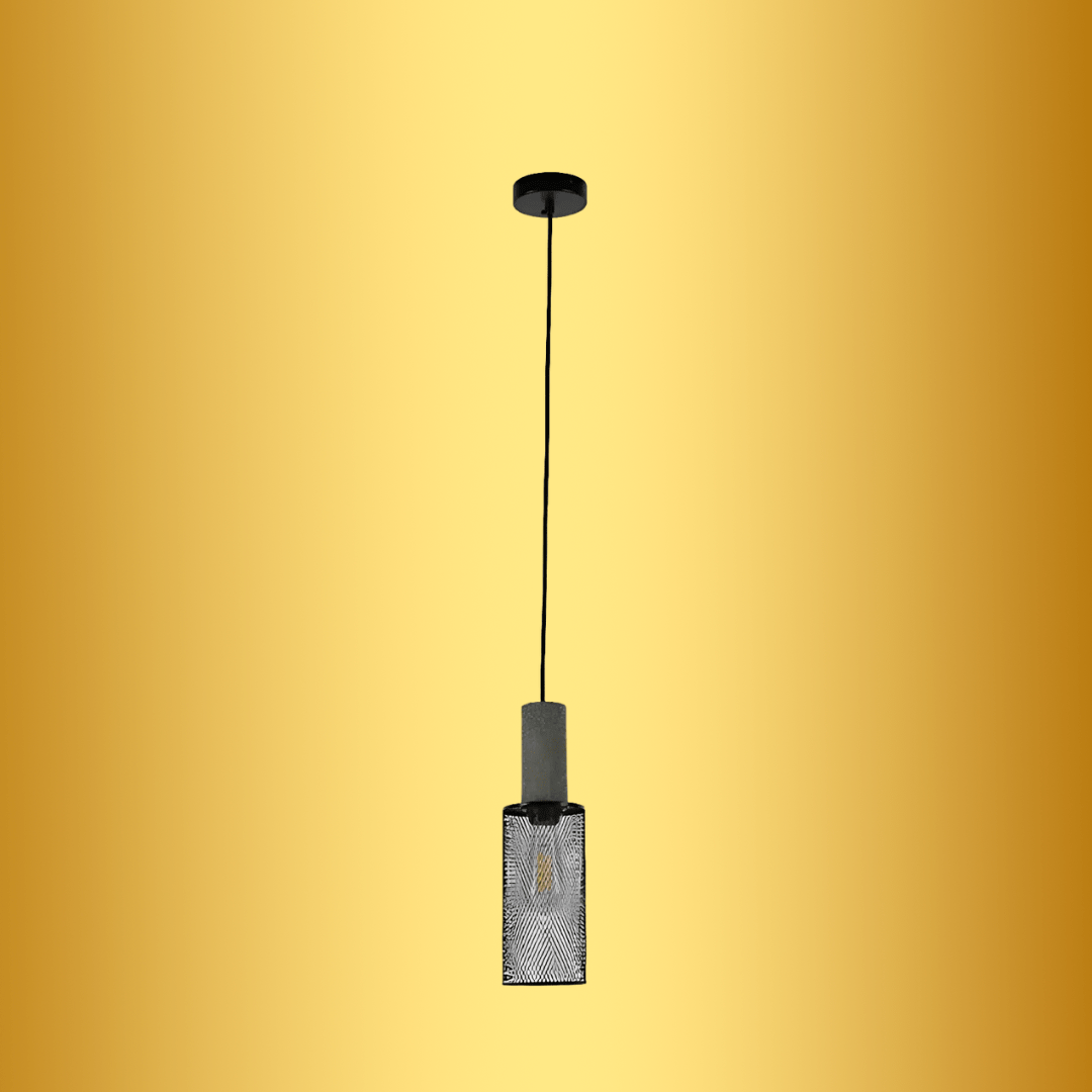 TKLD Pendant & Chandeliers Modern Short Cylindrical Textured Concrete Pendant Light - 40W