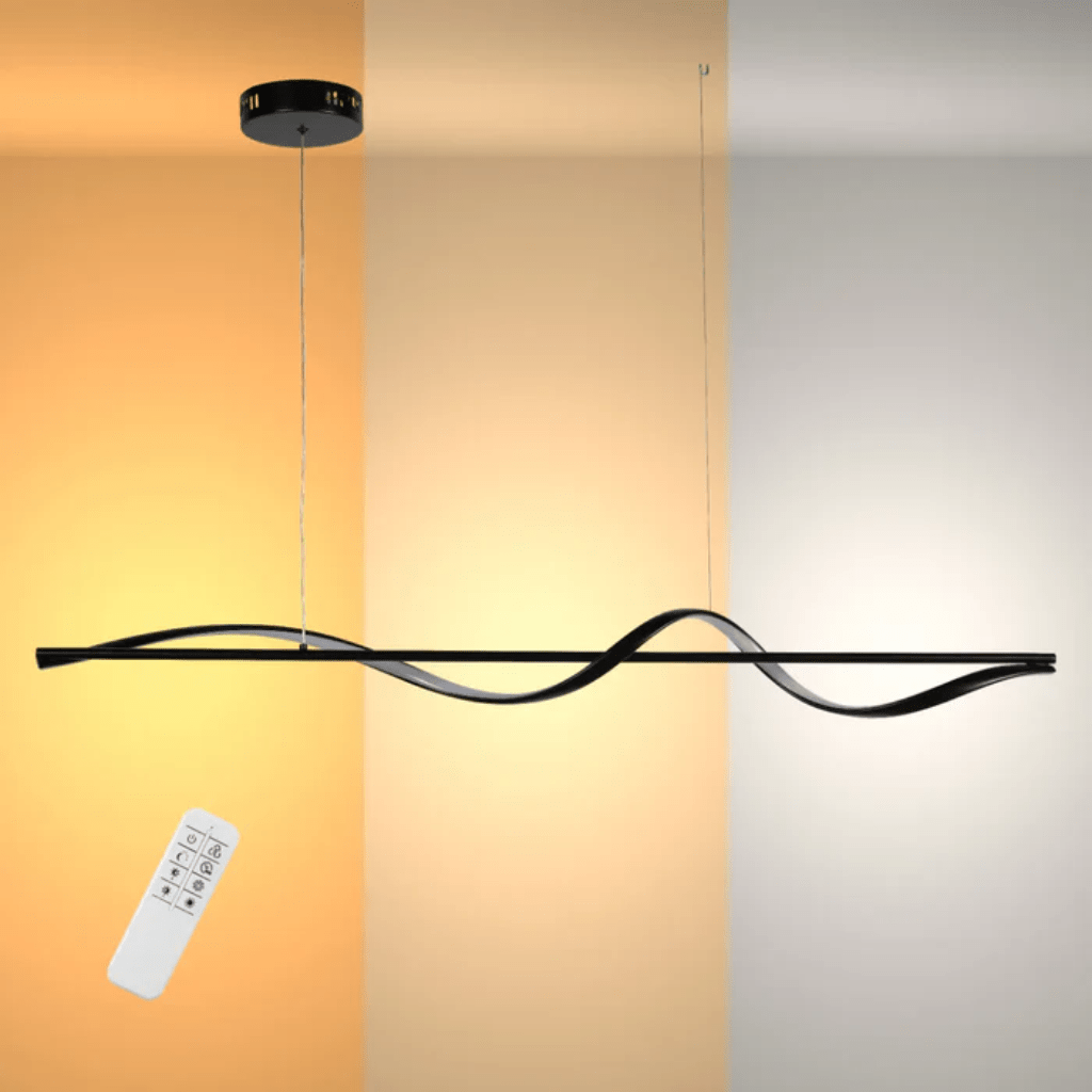 TKLD Pendant & Chandeliers Modern Sleek Gold or Bold Infinity Wave LED Pendant Light