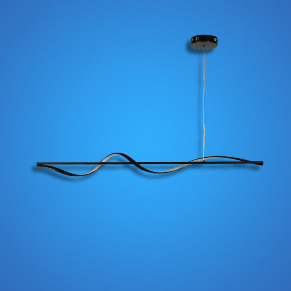 TKLD Pendant & Chandeliers Modern Sleek Gold or Bold Infinity Wave LED Pendant Light