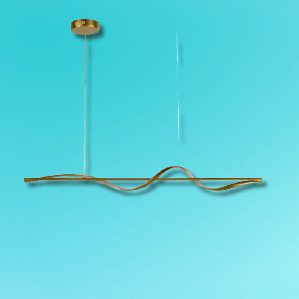 TKLD Pendant & Chandeliers Modern Sleek Gold or Bold Infinity Wave LED Pendant Light