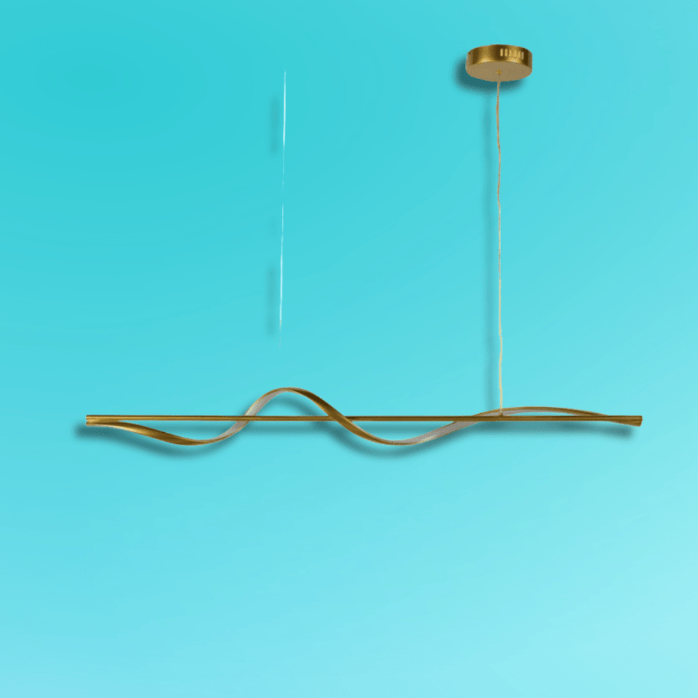 TKLD Pendant & Chandeliers Modern Sleek Gold or Bold Infinity Wave LED Pendant Light