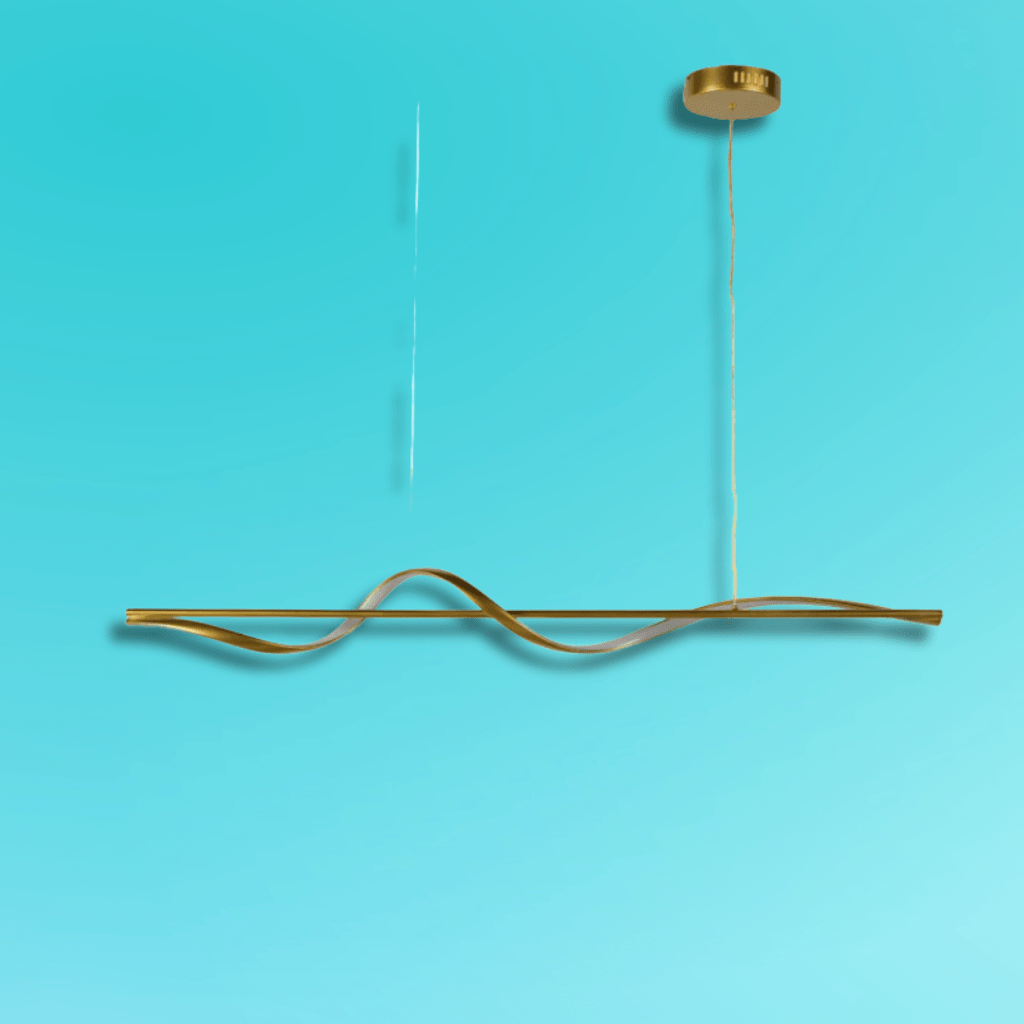 TKLD Pendant & Chandeliers Modern Sleek Gold or Bold Infinity Wave LED Pendant Light