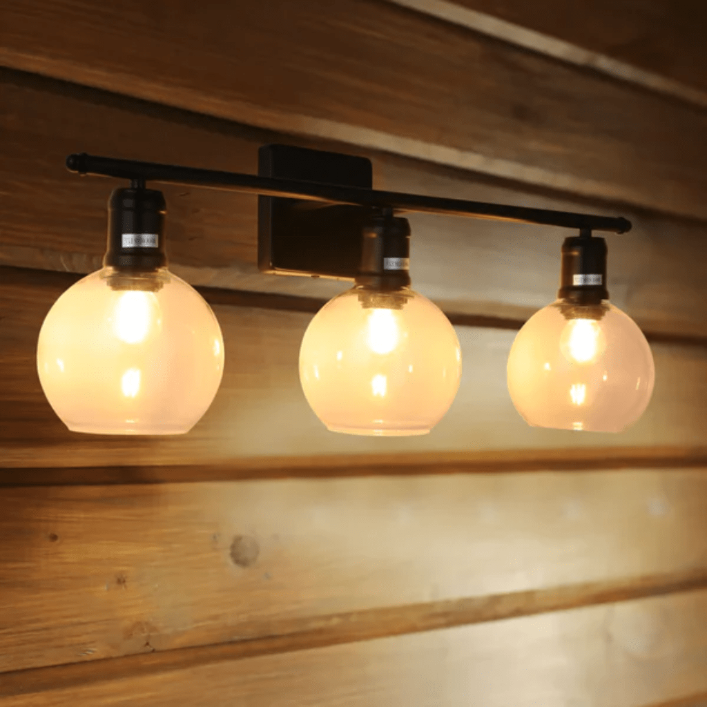 TKLD Wall & Sconce Lights Modern-Vintage Wall Light with Clear Globes