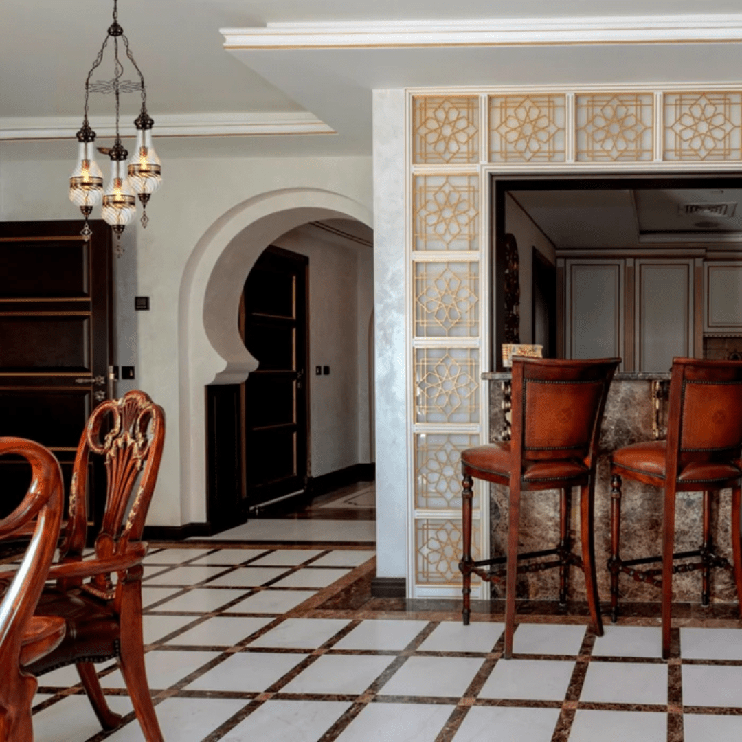 TKLD Pendant & Chandeliers Moroccan Style Antique Brass 3 Lamp Oriental Chandelier Light - 40W