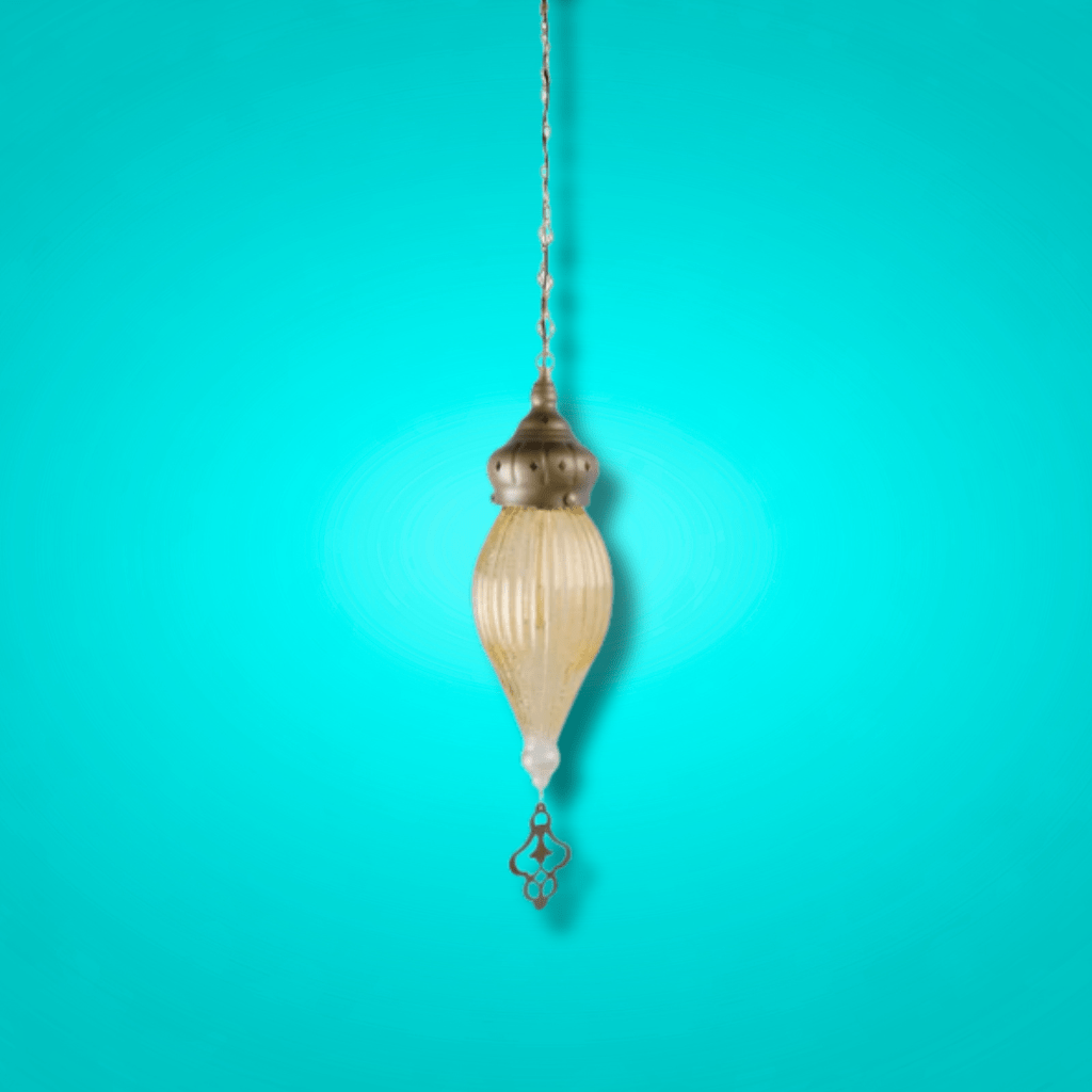TKLD Pendant & Chandeliers Moroccan Style Antique Brass Glass Oriental E27 Ceiling Pendant Light