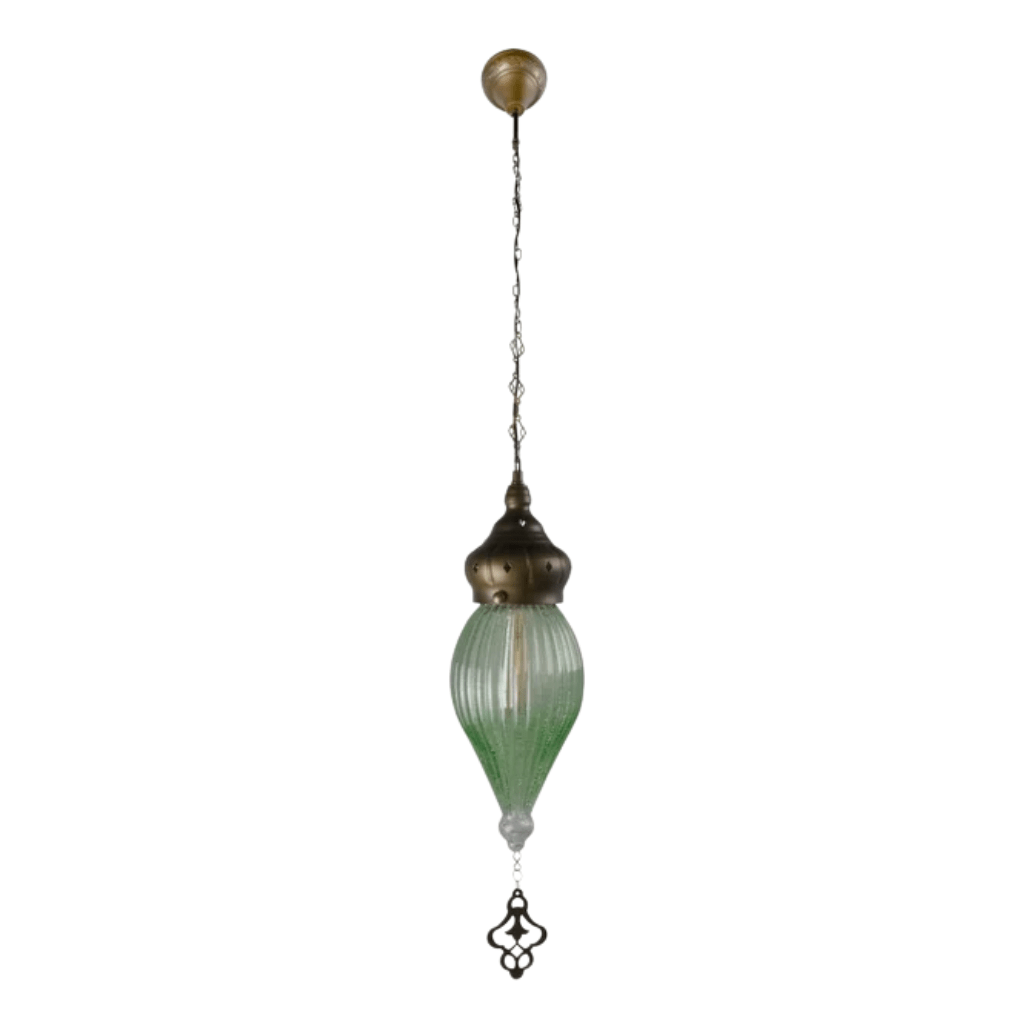 TKLD Pendant & Chandeliers Moroccan Style Antique Brass Glass Oriental E27 Ceiling Pendant Light