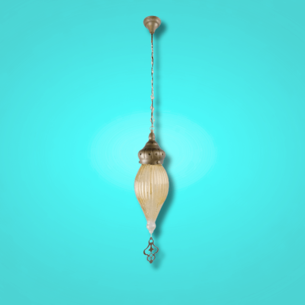 TKLD Pendant & Chandeliers Moroccan Style Antique Brass Glass Oriental E27 Ceiling Pendant Light