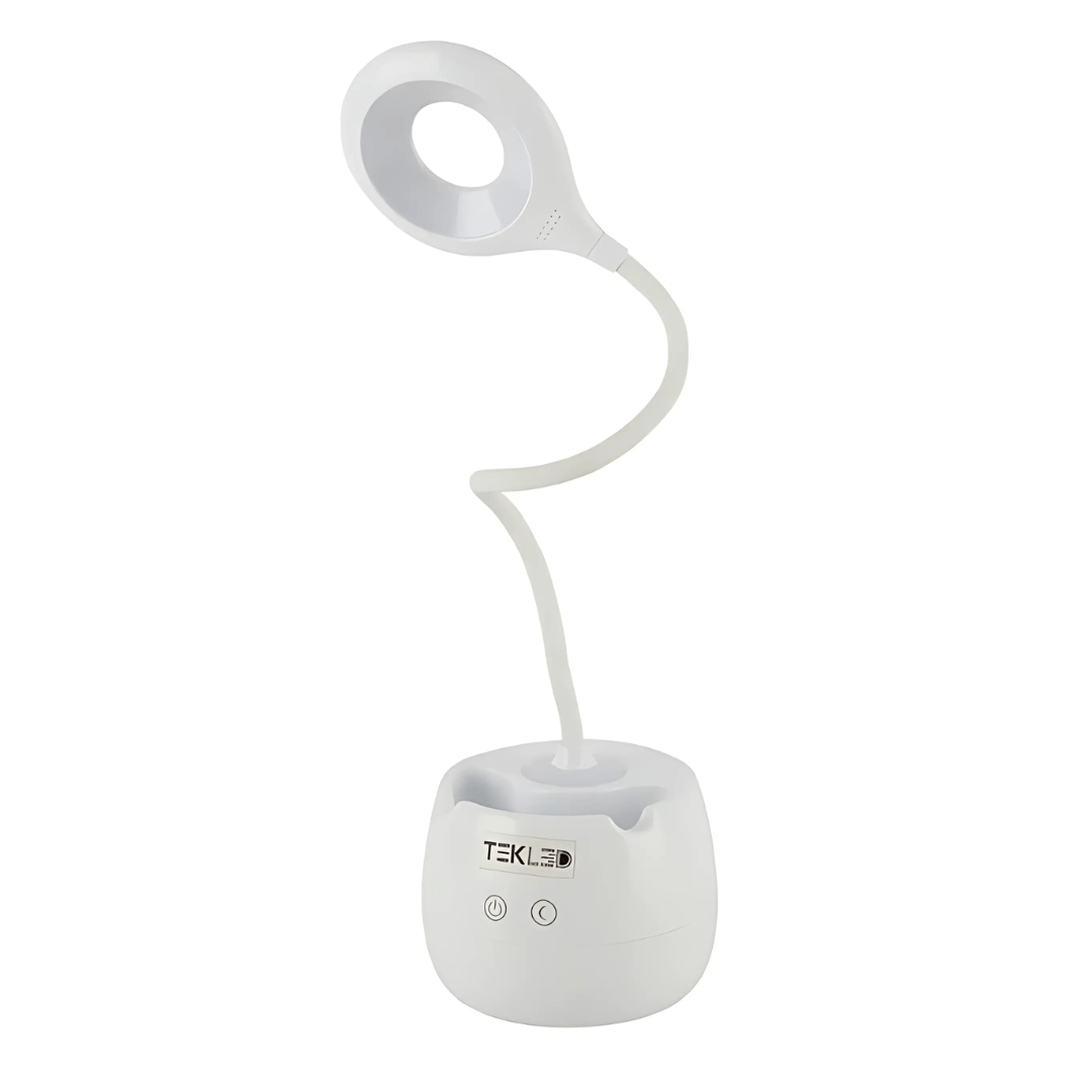 TKLD Table & Floor Lamps Multifunctional Rechargeable LED Ring Desk Lamp with Pencil Holder - 6W