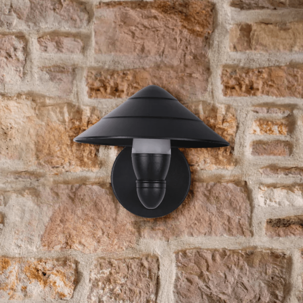 TKLD Wall & Sconce Lights Mushroom Black Cone Modern LED Outdoor Lantern Wall Light