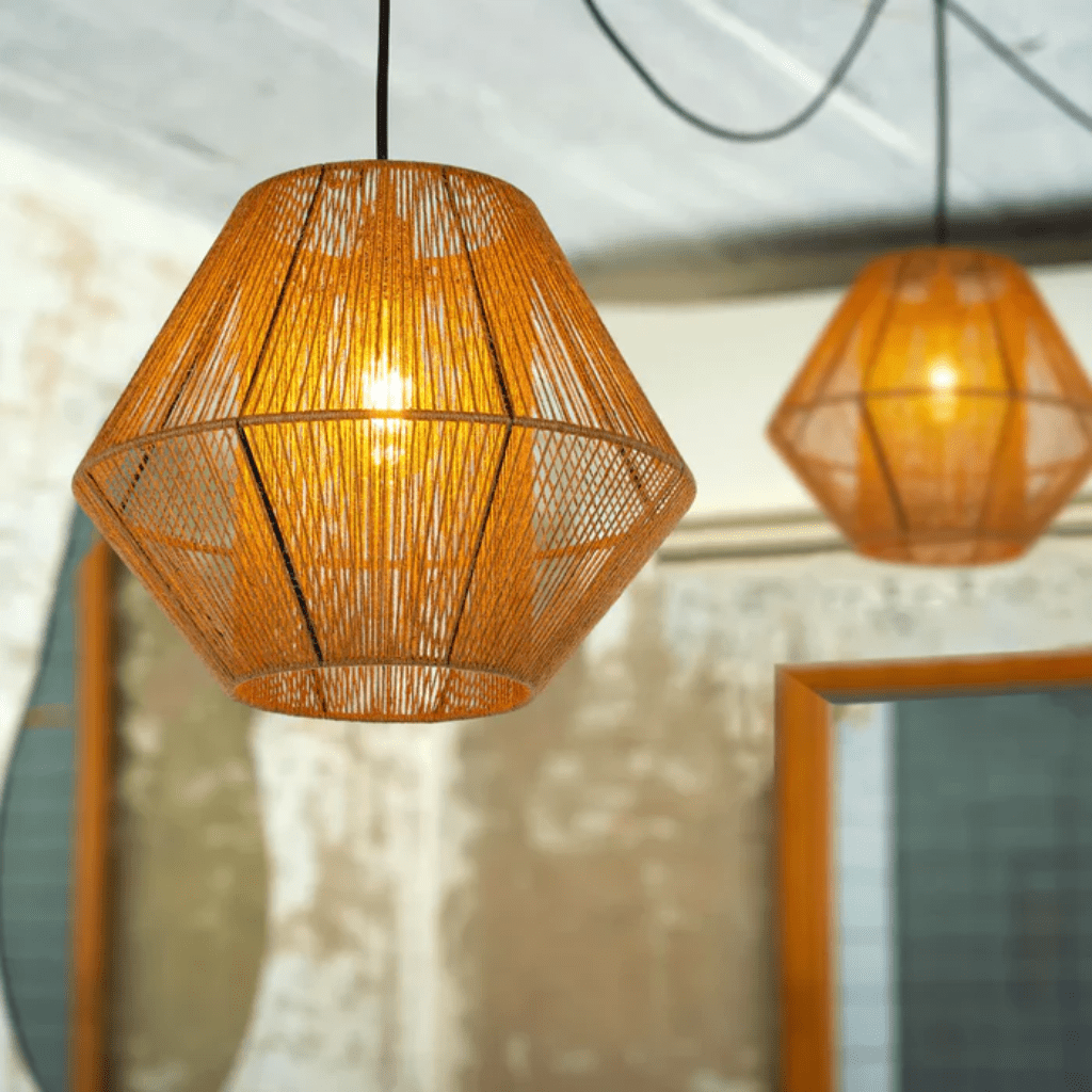 TKLD Pendant & Chandeliers Natural Jute Light Shade Pendant Ceiling Light - D300mm