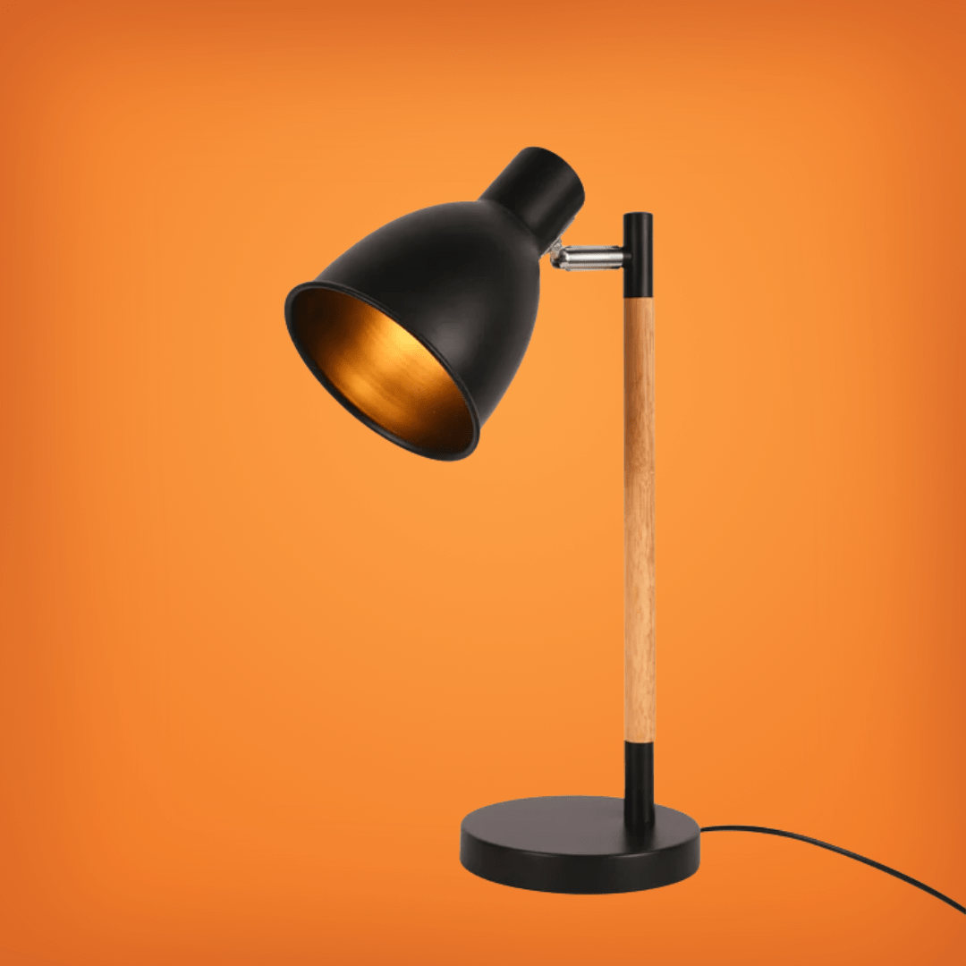 TKLD Table & Floor Lamps Nordic Elegance Desk Lamp with Dominant Wood Feature - 40W