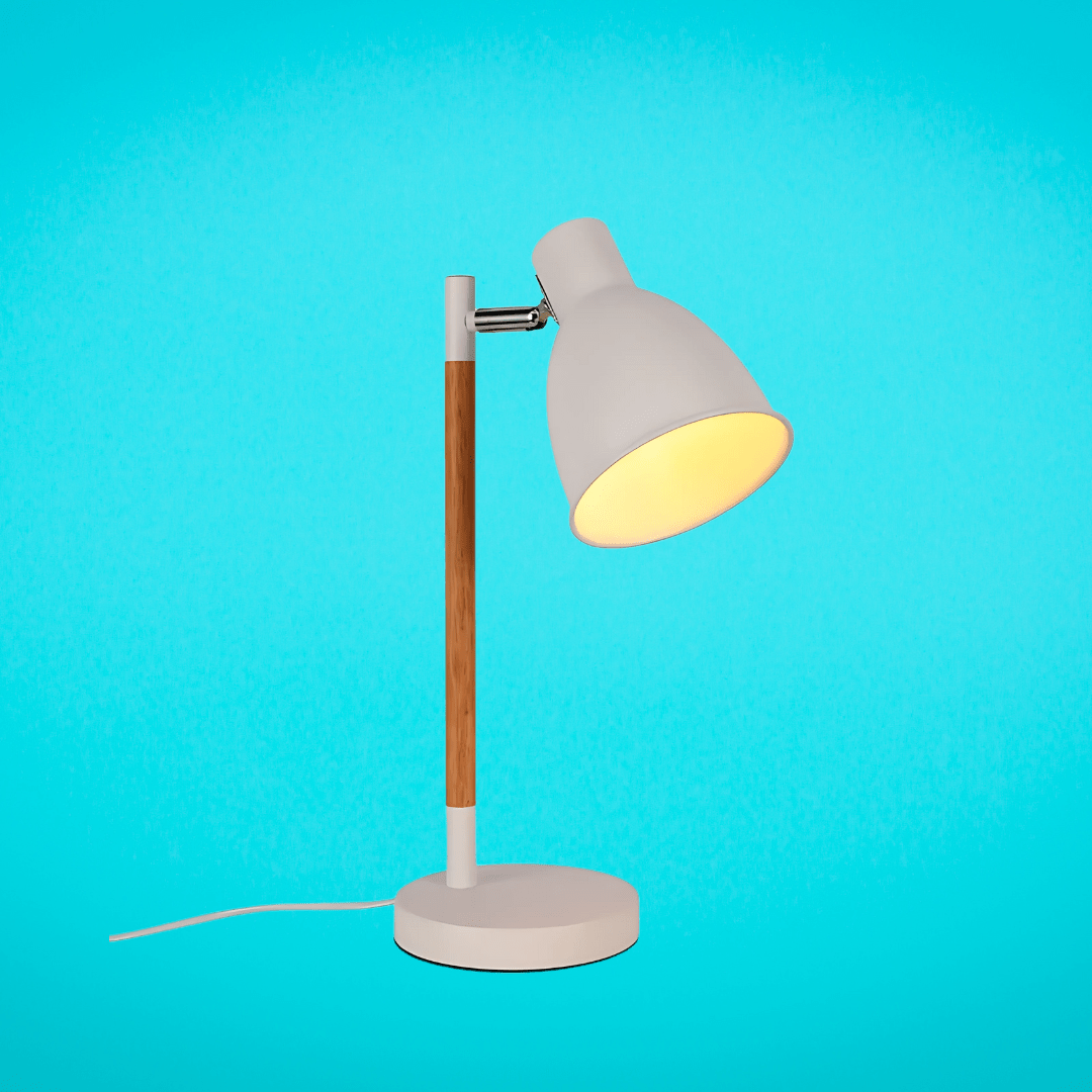 TKLD Table & Floor Lamps Nordic Elegance Desk Lamp with Dominant Wood Feature - 40W