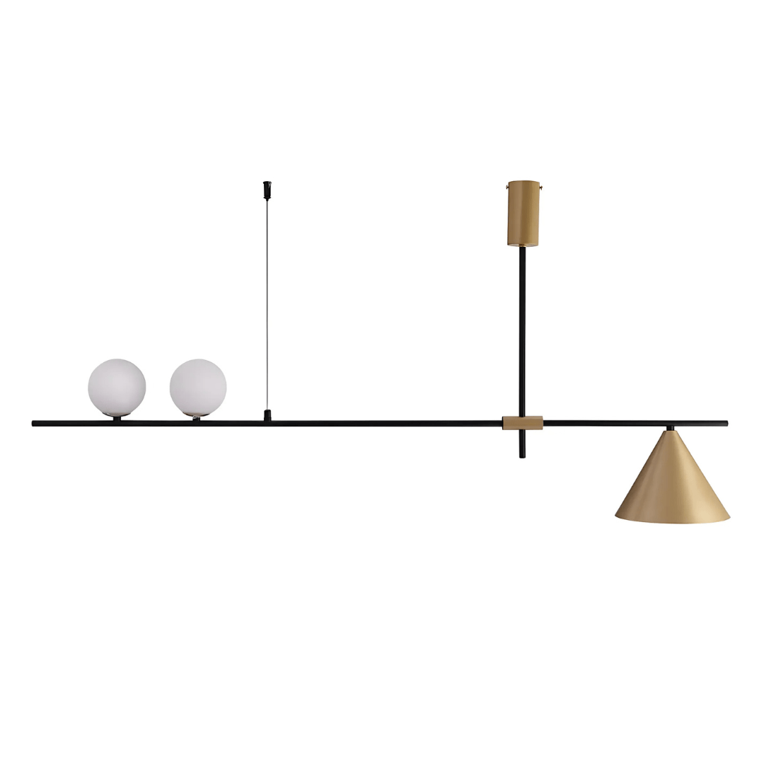 TKLD Ceiling Lights Nordic Gold Funnel 3 Lamp Island Chandelier Ceiling Light - 40W